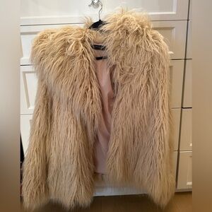 House of Harlow X Revolve Faux Fur Jacket in Natural